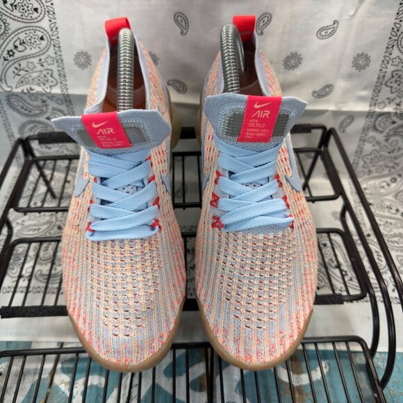 Nike Air VaporMax Flyknit 3 Orange Running Shoes Sneakers Women's Size 5.5 - Picture 3 of 9